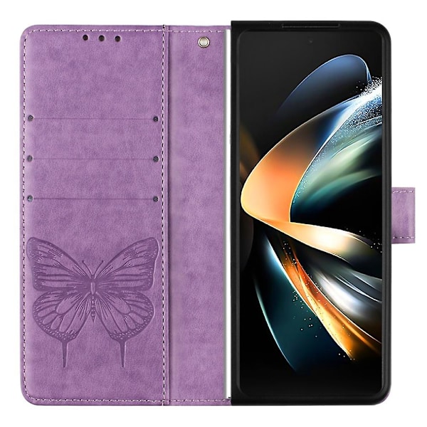 YB Imprinting Series-4 Plånboksfodral med Magnetlås för Samsung Galaxy Z Fold4 5G