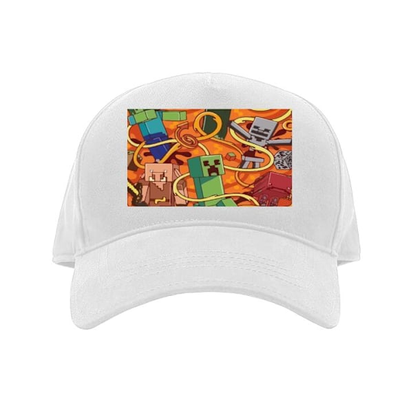 Caps for voksne | Klassisk justerbar caps Minecraft hvit white Adult