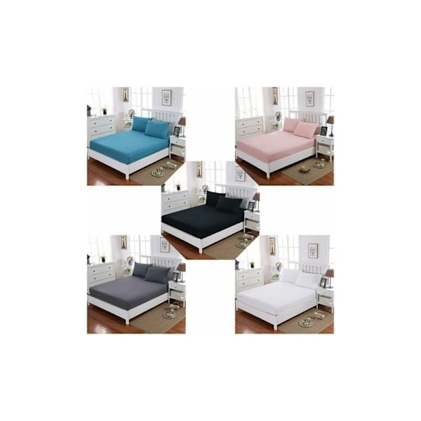 Hypoallergent Dra-på-lakan, Anti-kvalster Halkfritt Tyg, Färgäkta Miljövänlig Högdensitetsmikrofiber för 160X200Cm Madrass, Andningsbart