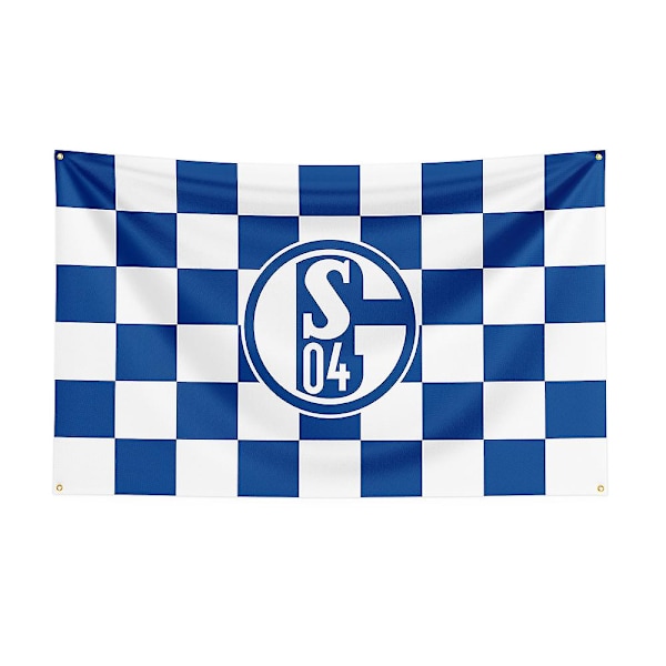 3x5 Fc Schalke 04 Flag Polyester Trykt Racing Sport Banner Til Dekoration 60 x 90cm 60 x 90 cm F