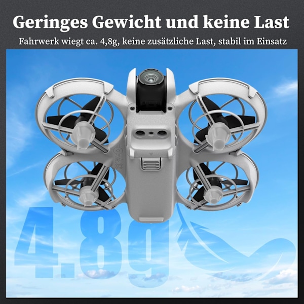 Landing Gear til DJI Neo Tilbehør - 10mm Landing Gear Forlænger, Letvægts Landing Ben Sæt med Quick Release, DJI Neo Drone Tilbehør