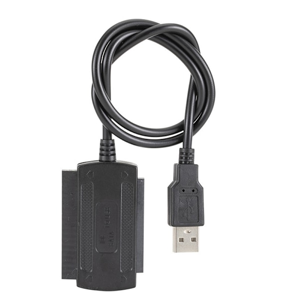 USB 2.0 til IDE-adapterkonverterkabel for 2,5 3,5 tommers harddisk Black