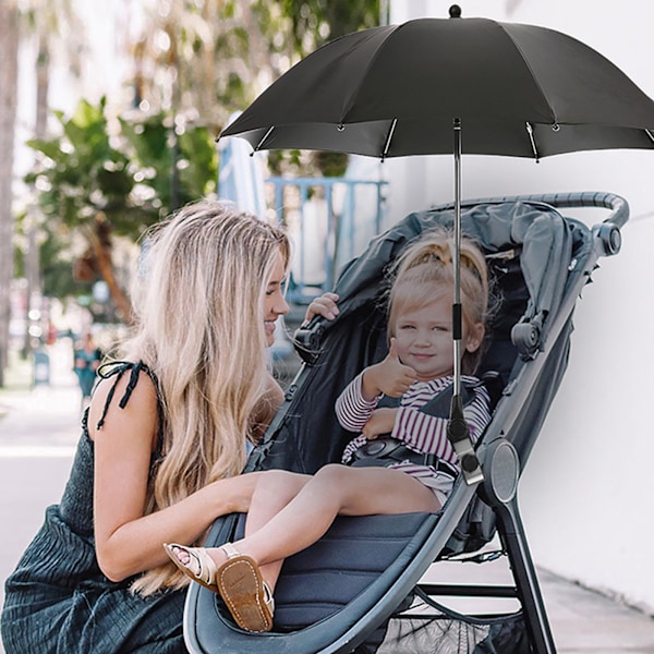 Baby Parasoll Barnvagn för Solskydd Paraply för Barnvagn Sittvagn Rullstol Utomhus Sportutrustning 50+UV för Skydd