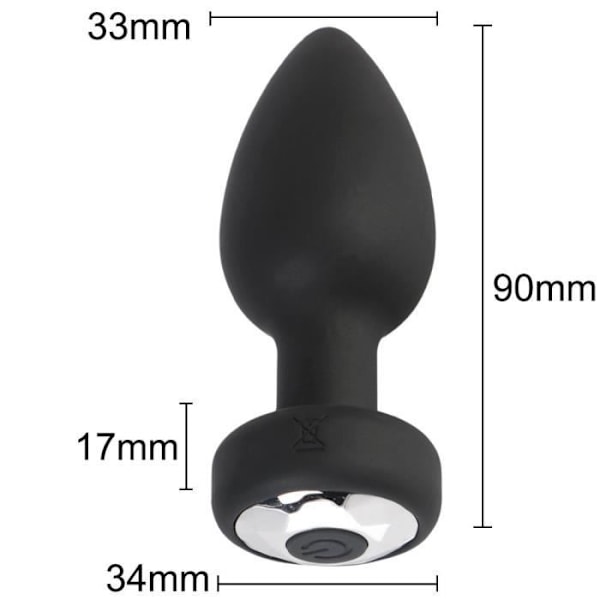 Anal Vibrator Butt Plug Trådløs Fjernbetjening, 10 Vibrationsindstillinger Prostata Massage Sexlegetøj til Kvinder Mænd, Sort