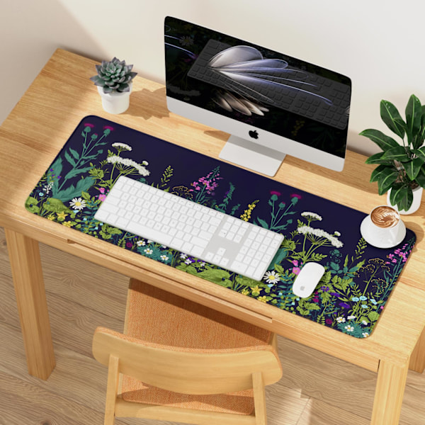 Musmåtte 800×300×2 MM Sort Udvidet Stor Musmåtte Skrivebordsunderlag, Syet Kant Musmåtte, Skridsikker Gummisål, XL Gaming Musmåtte