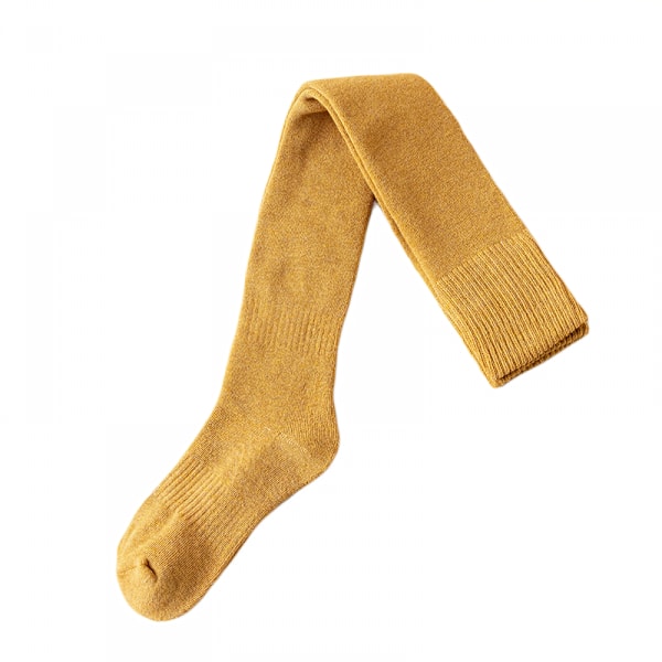 1 Pair Thigh High Cotton Socks for Women Yellow