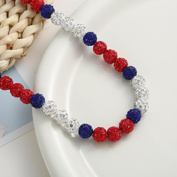 Basebollhalsband med pärlor - Glittrande basebollhalsband - Basebollhalsband med nummer Inspirerat av strasshalsband, present till pojkar män basebollälskare