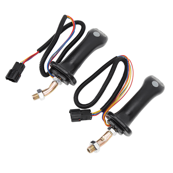 2kpl 3-painikkeinen kaivinkoneen joystick-kahva 6-nastainen alumiiniseos Doosan DH DX150 215 225 300 370‑9C -malleihin 0.6
