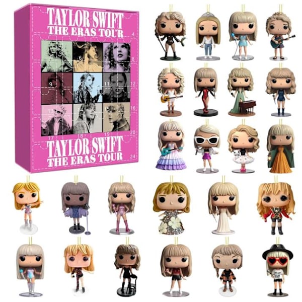 Taylor Swift Julekalender 2024 - 24 Dages Julekalender Nedtællingskalender Ornament Jule Nøglering Gaveidé Musikelsker A