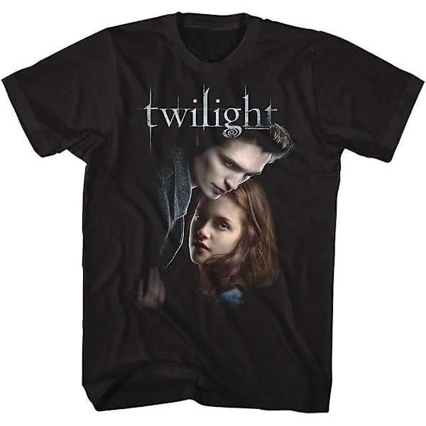 Twilight T-skjorte Ed Og Bella Voksen T-skjorter Med Korte Ermer Twilight Filmer Grafisk T-skjorter Svart Black XXL