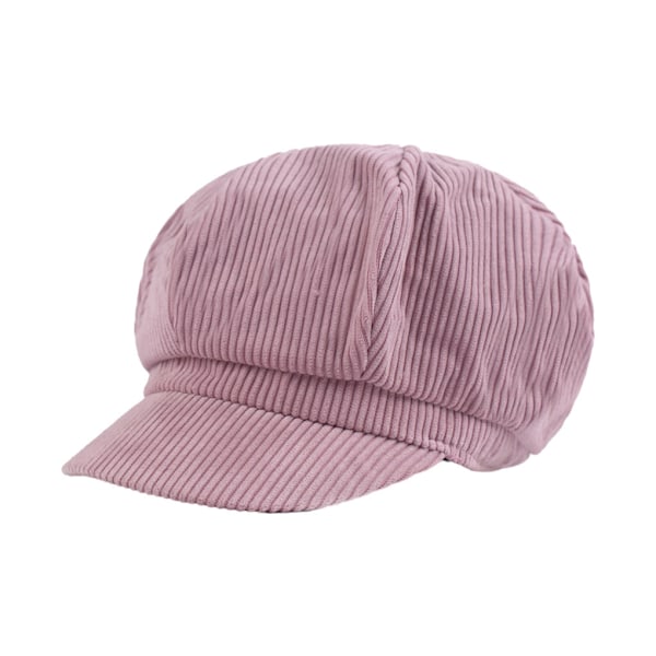 Klassisk Corduroy Newsboy Cap Avanserte Ingredienser Utsøkt pink