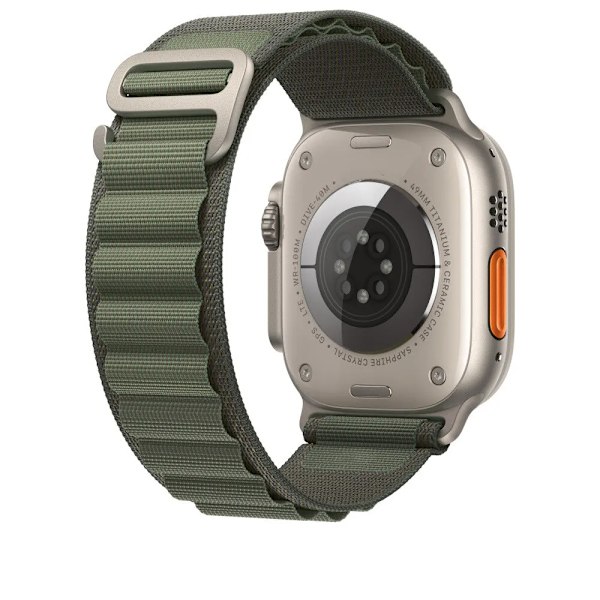 Nylon Alpine Loop Watch Band Strap för Apple Watch Ultra 9/8/7/6/SE/5 44/45/49mm Grön Green 38/40/41mm