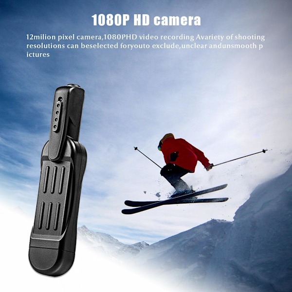Mini Kamera Penna HD 1080P Clip on Kroppskamera Videoinspelare Portabel Fickkamera Bärbar Kroppspenna Kamera{DH}