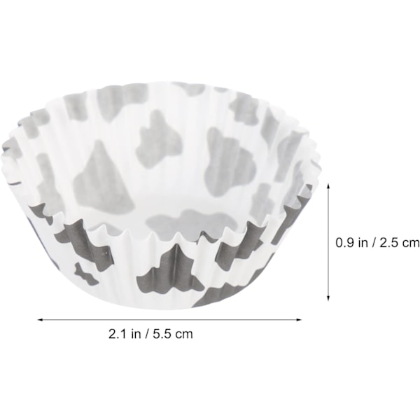 200 stk. Ko Dyr Papir Cupcake Forme Cupcake Æsker Ko Dyr Cupcake Papir Bageforme til Bryllup Gård Fødselsdagstema