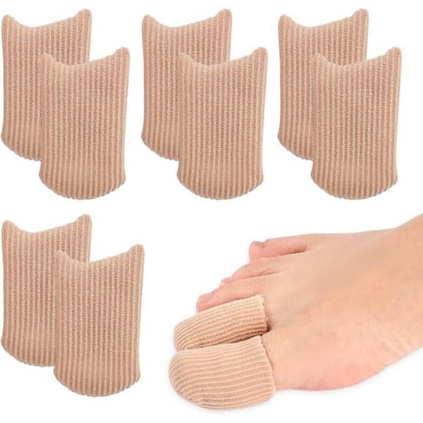 Förpackning med gel-tåskydd för stortår - Mjuka tyg-tåskydd, anti-friktionsskydd för män och kvinnor, fotvård andra bandage