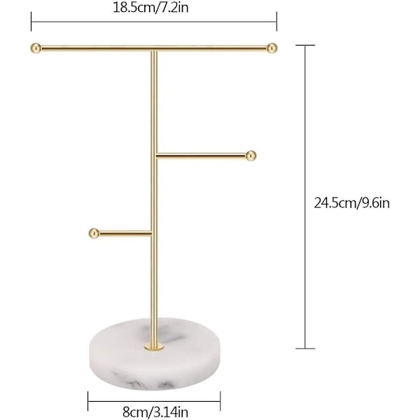 Smykkestativ Smykkestativ Smykketræ Halskædestativ Øreringestativ T-formet stativ Gave-WELLNGS