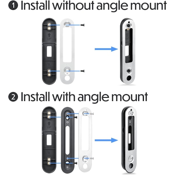 För Google Nest Doorbell Bas Justerbart Vinkel Vridbart Ställ