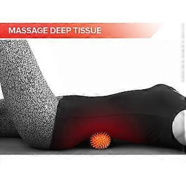 Octorox Spikiga Massagebollar för Fotsulans Muskler - 3 Mjuka till Hårda Massagerullar 7,6 cm