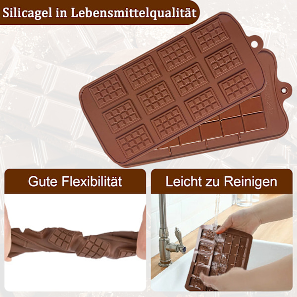 stk silikoneforme til chokolade, mini forme til chokolade, genanvendelige forme til bagning, håndlavede bageforme til slik, chokolade, køkken