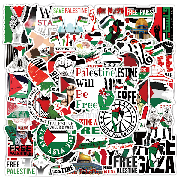 100 stk. Palestina klistremerker gratis land klistremerke gave til motorsykkel【DH】