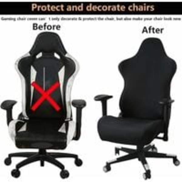 Gamingstolsskydd - Skydd 4 delar/ Set Gamingstolsskydd med armstödsöverdrag/ Stolsryggskydd/ Överdrag, Överdrag