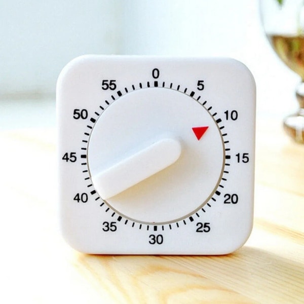 60 min Mekanisk Köksklocka Korttidsur Baktimer Äggklocka Mekanisk Vit