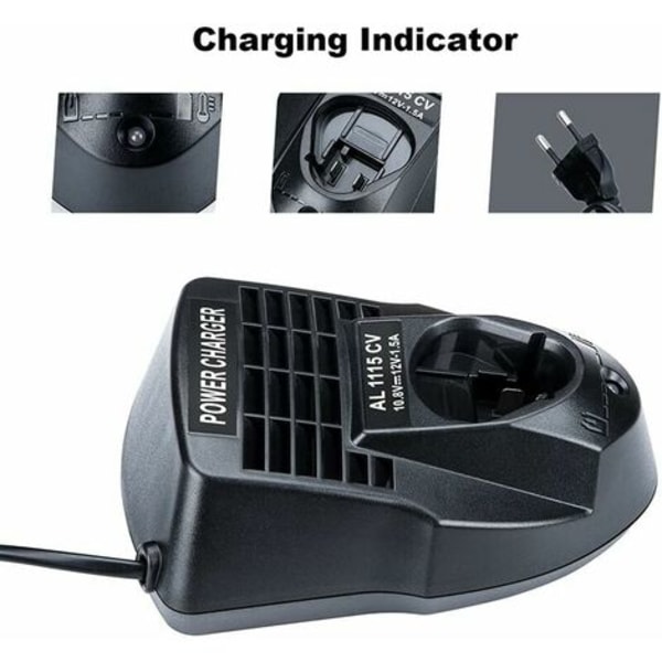 AL1115CV 10.8V 12V 1.5A Lithium Ion Batterioplader Strømforsyning til Bosch Li-ion Boremaskine/Skruetrækker BC430 BC330, 2 607 336 996 BAT411 BAT412A Ternel