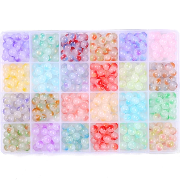 24 fack jelly dubbelpärlor set, kawaii pärlor för armband, halsband i bulk, berlocker för mobiltelefoner