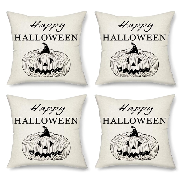 4 kpl Halloween-tyylinen pellavatyynynpäällinen kotiin, sohvalle, toimistotuolille