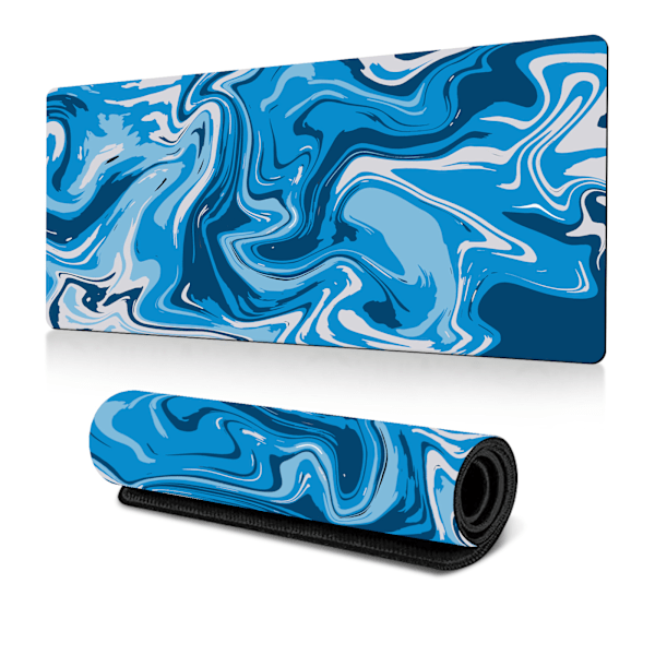 Blå, XXL Musmatta 800 x 300 x 3 mm, Extra Stor Gaming Musmatta, Co