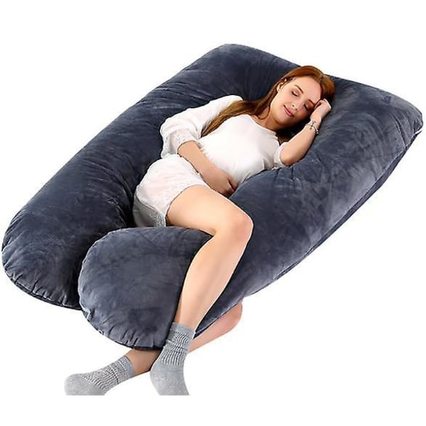 Pregnancy pillow U-shaped, pregnancy pillow for pregnant women Full body pillow with removable cover Black