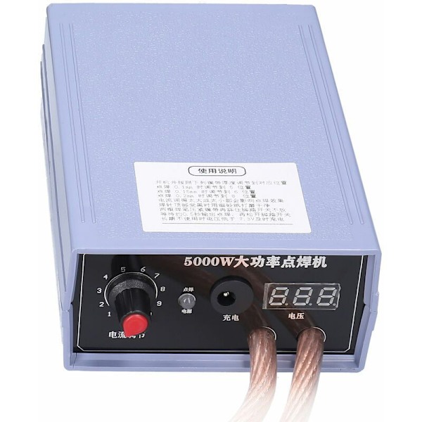 18650 punktsvejser 5000W 6200mAH, 0-800A bærbar strømjusterbar punktsvejser til 18650 batterier【mo】