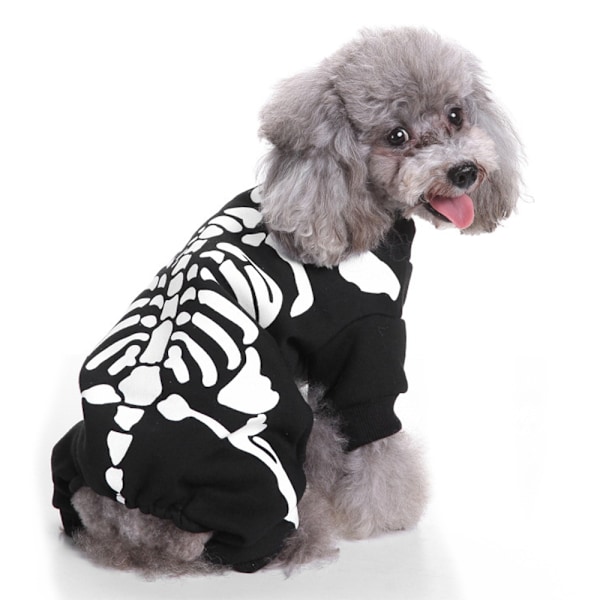 Kæledyrs Kostume Halloween Jul Kostume Hund Skelet Kostume