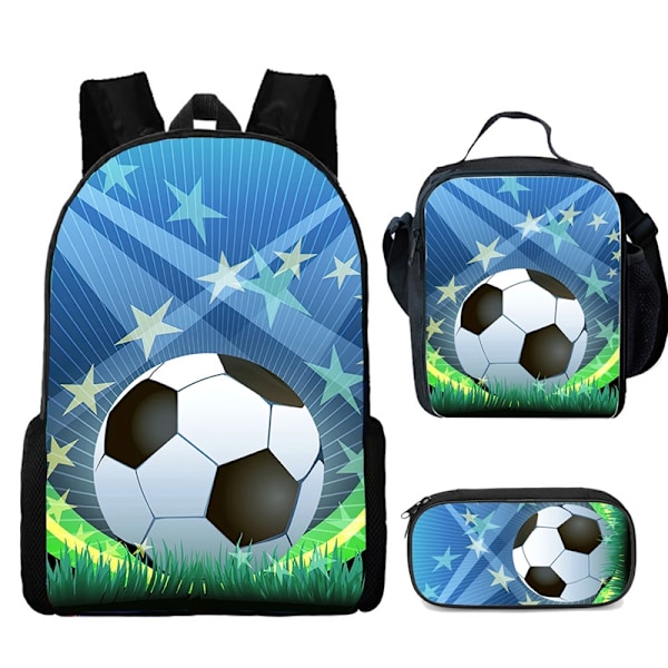 Barnfotbollsmatväska fodral student ryggsäck fotbollsfodral - Perfet Foot Football lunch bag