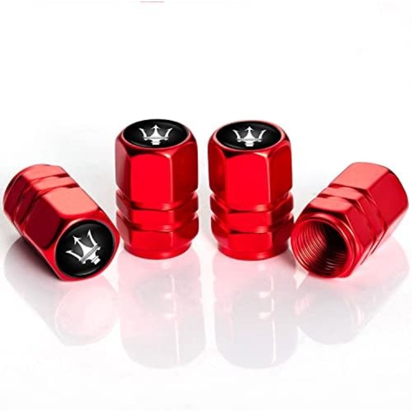 Metalliset autonrenkaan venttiilin hatut, yhteensopivat Maserati Quattroporten, Ghiblin, Levanten kaikkien mallien kanssa, ilmaventtiilin hatut, muotoilukoriste【mo】 for Maserati