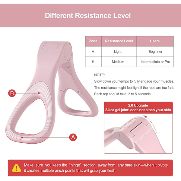 Bäckenbottenträning, Trimmer Innerlår - Rosa - Perfekt