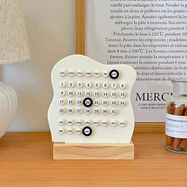 1 stk/tre DIY skrivebordskalender, kreativ kontorpultdekorasjon, perfekt for daglig planlegging