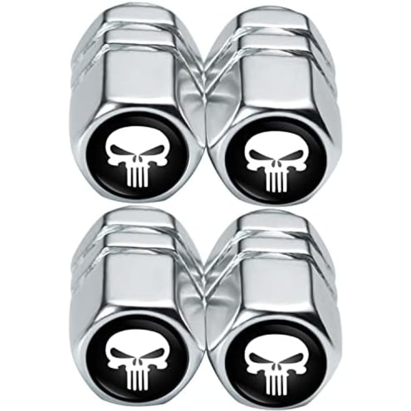 Metallikorkit autonrenkaiden venttiileihin, yhteensopivat Maserati Quattroporten, Ghiblin, Levanten kaikkien mallien kanssa, ilmaventtiilien korkit, muotoilu D【mo】 Replacement for Skull