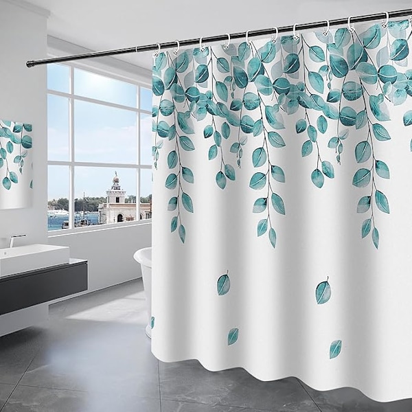 Bruseforhæng 180x200CM vandtæt polyester stof bruseforhæng maskinvaskbar