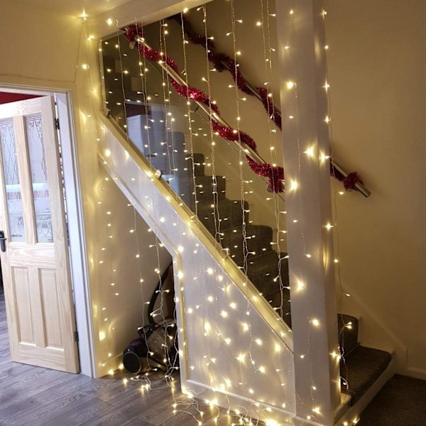 LE Fairy Ljusgardin Batteri eller USB-kontakt, 9,8 x 9,8 fot Ljusgardin med Fjärrkontroll, 300 LED Inomhus Utomhus Dekorativa Julblinkande
