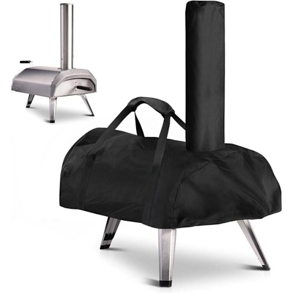 Pizzaugnstäcke för Ooni karu 12, Vattentät, Väderbeständig, Oxfordtyg, Pizzaugnstäcke, Svart, 81 x 42 x 21 cm, För Ooni Karu 12