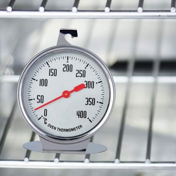 Ovnstermometer i rustfritt stål, 400 graders ovnstermometer