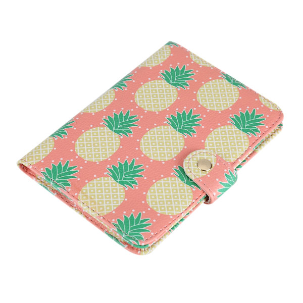 Sødt rejsewallet med print, pasetui, blokeringsbeskyttelse, dokumentorganisator, ID-kreditkortetui til rejser, ananas