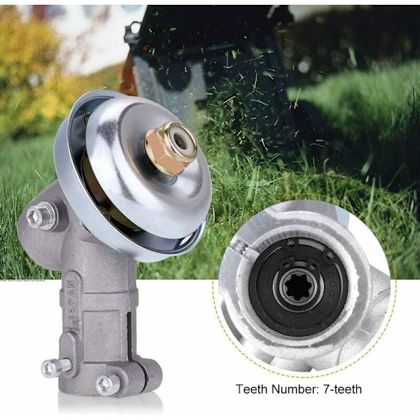 Reservdel i aluminiumlegering för röjsåg, ersättningsväxelhus för röjsåg, gräsklippare, reduktionsväxel 26 mm diameter (7 tänder)