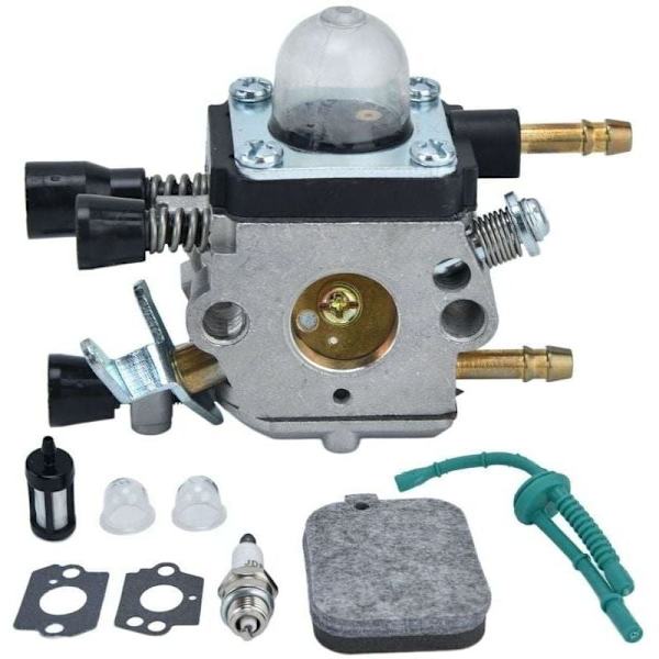 Lehtipuhaltimen kaasutin Stihl BG45 BG46 BG55 BG65 BR45C SH55 SH85 -malleihin, säätösarjalla 4229 1200 606