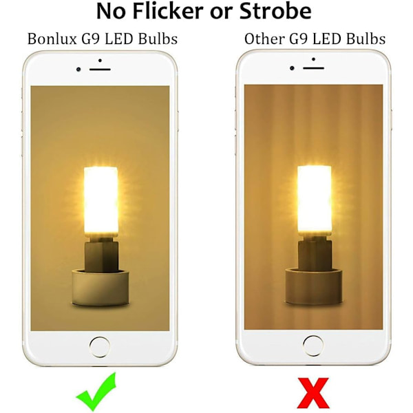 5-pak 2W G9 Capsule Base COB LED Pærer 220V 200 Lumen 10W-20W Halogenpære Ækvivalent til Lysekrone Bordlampe Væglampe Varm Hvid 3000K