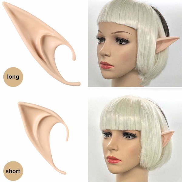 Alvöron - Renässansfest Dräkt Kostym Makeup Kostymtillbehör Alv Maskerad Vampyr Alvöron (2 Par)