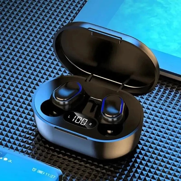 TWS Trådlösa Hörlurar Bluetooth Hörlurskontroll Sportheadset Vattentät Mikrofon