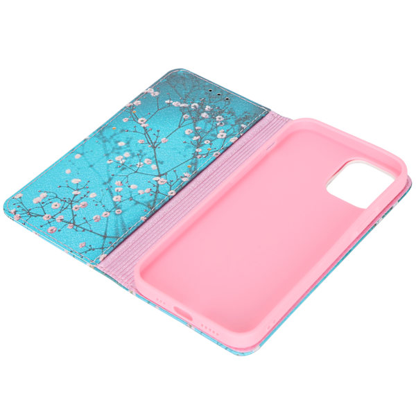 PU Læder Wallet Case med Kortlommer og Magnetisk Knap Cover til Iphone 12 Pro