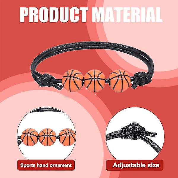 10 kappaletta baseball koripallo tennis rannekoru pojat baseball juhla lahja säädettävä urheilu rannekoru【mo】 style3